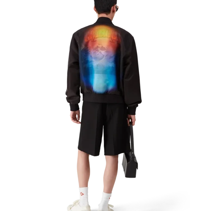 Organza bomberjack met kleurverloop