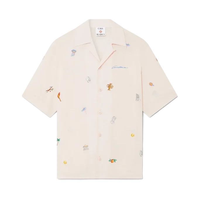 Overhemd met geborduurd motief