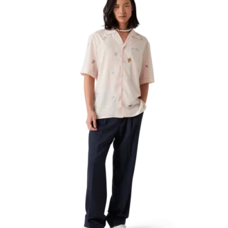 Overhemd met geborduurd motief