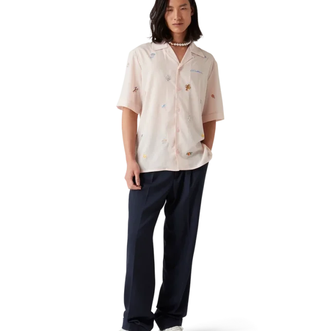 Overhemd met geborduurd motief