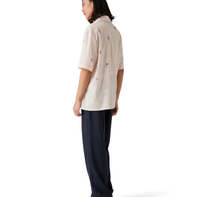 Overhemd met geborduurd motief