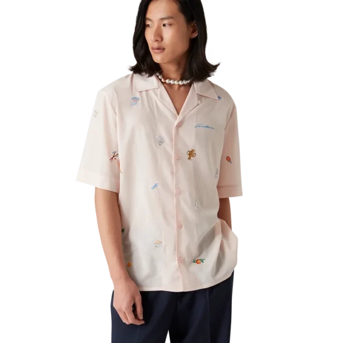 Overhemd met geborduurd motief