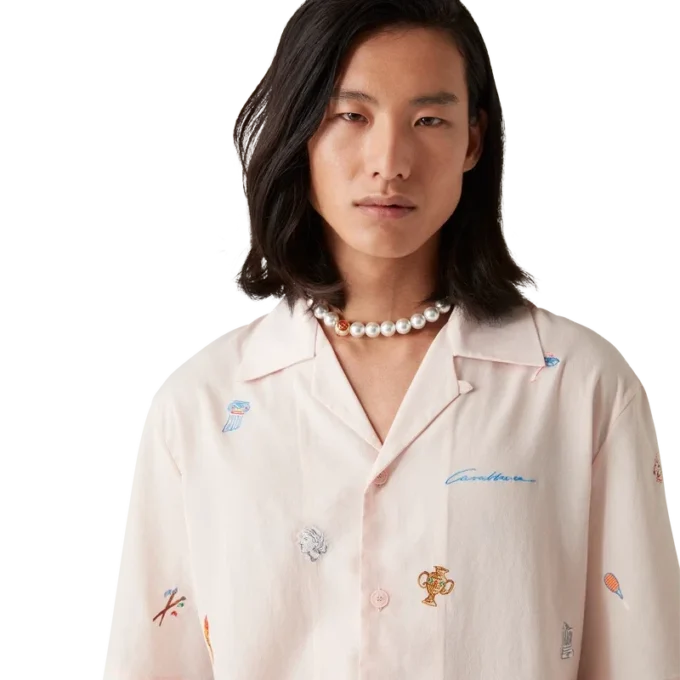 Overhemd met geborduurd motief