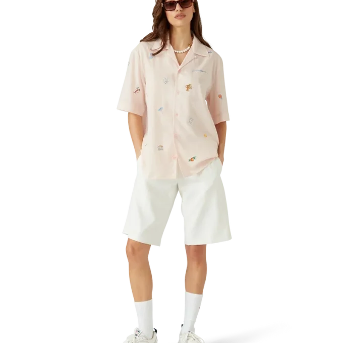 Overhemd met geborduurd motief