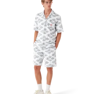 Overhemd met korte mouwen en jacquardmotief