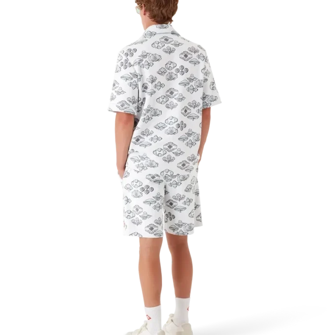 Overhemd met korte mouwen en jacquardmotief