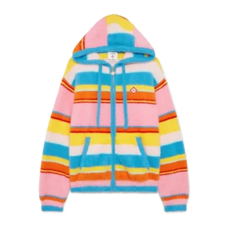 Oversized hoodie met zachte strepen