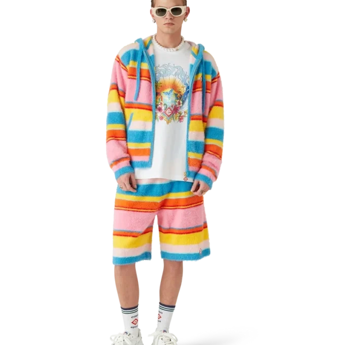 Oversized hoodie met zachte strepen Oversized hoodie met zachte strepen