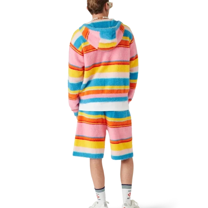 Oversized hoodie met zachte strepen Oversized hoodie met zachte strepen