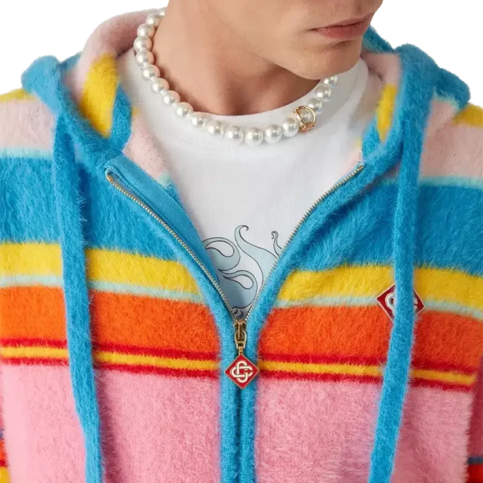 Oversized hoodie met zachte strepen Oversized hoodie met zachte strepen