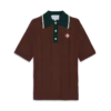 Oversized poloshirt met kabelpatroon