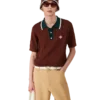 Oversized poloshirt met kabelpatroon
