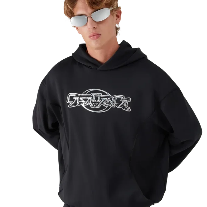 Oversized sweatshirt met capuchon en panelen Oversized sweatshirt met capuchon en panelen