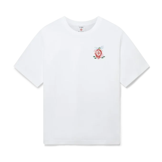 Oversized T-shirt met korte mouwen en libellebloemenprint