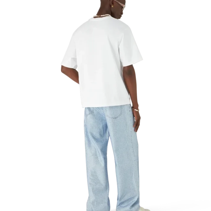 Oversized T-shirt met korte mouwen en libellebloemenprint