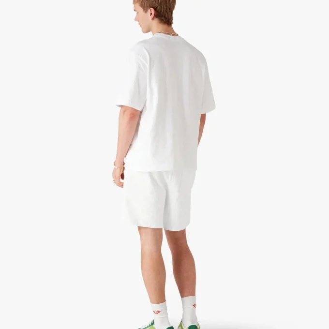 Oversized T-shirt met korte mouwen en Monogram-applicatie Oversized T-shirt met korte mouwen en Monogram-applicatie