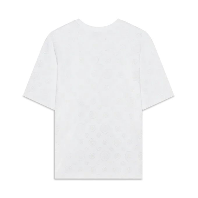 Oversized T-shirt met korte mouwen en Monogram-applicatie Oversized T-shirt met korte mouwen en Monogram-applicatie