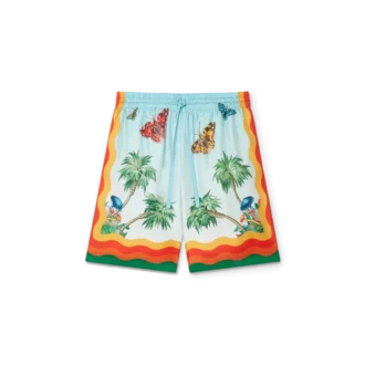 Palm Springs Tennis Club zijden Shorts