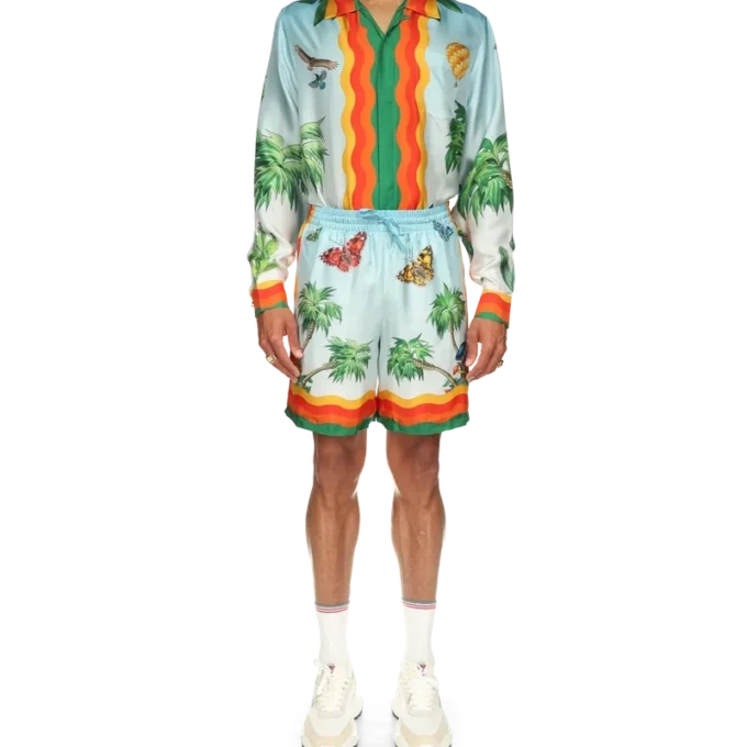 Palm Springs Tennis Club zijden Shorts