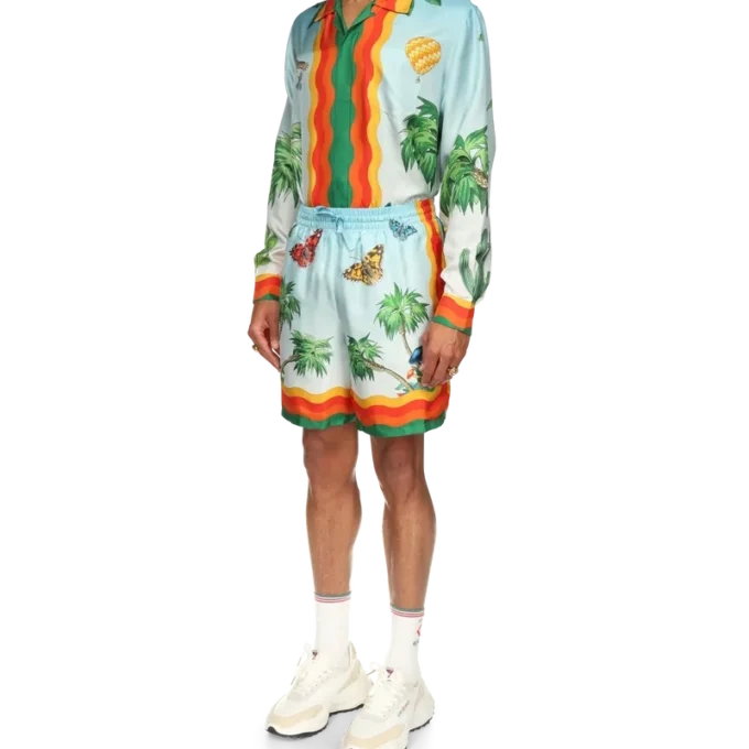 Palm Springs Tennis Club zijden Shorts