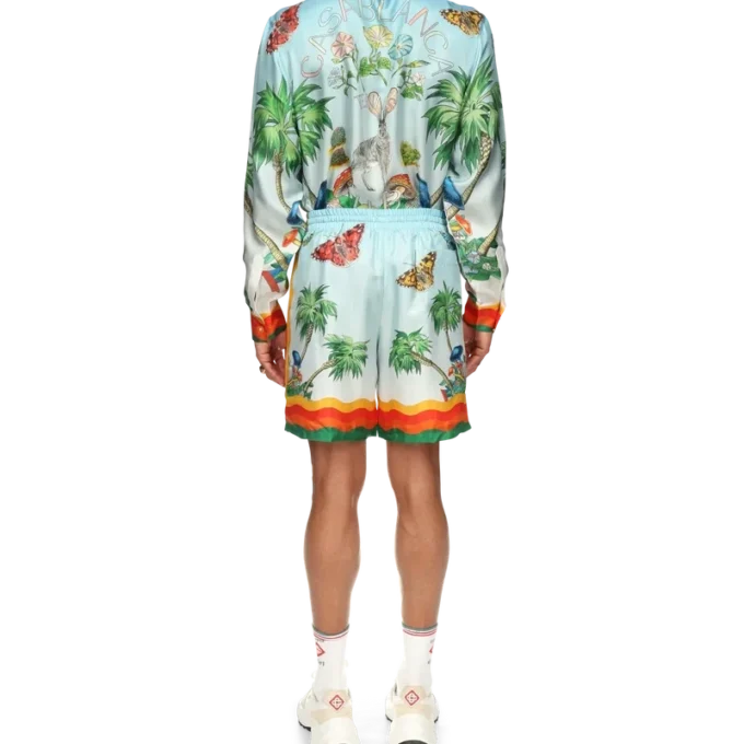 Palm Springs Tennis Club zijden Shorts