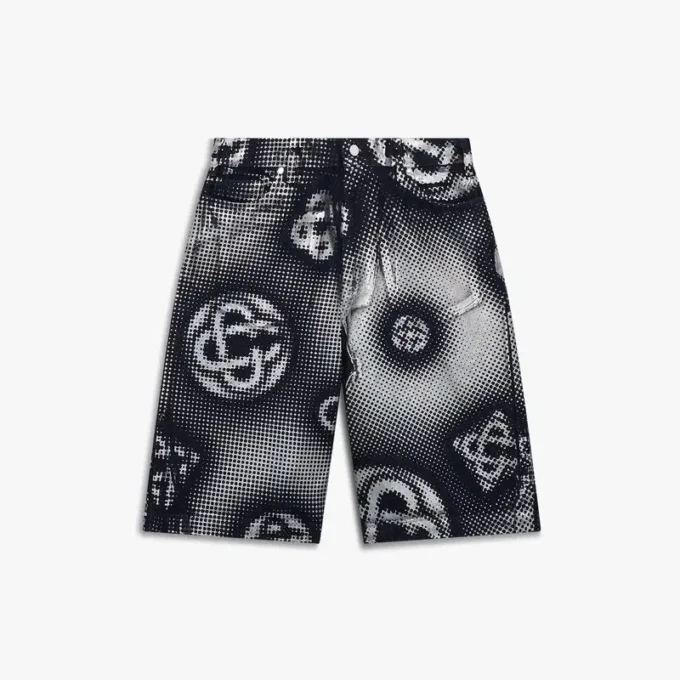 Parelmoer Monogram denim Shorts Parelmoer Monogram denim Shorts