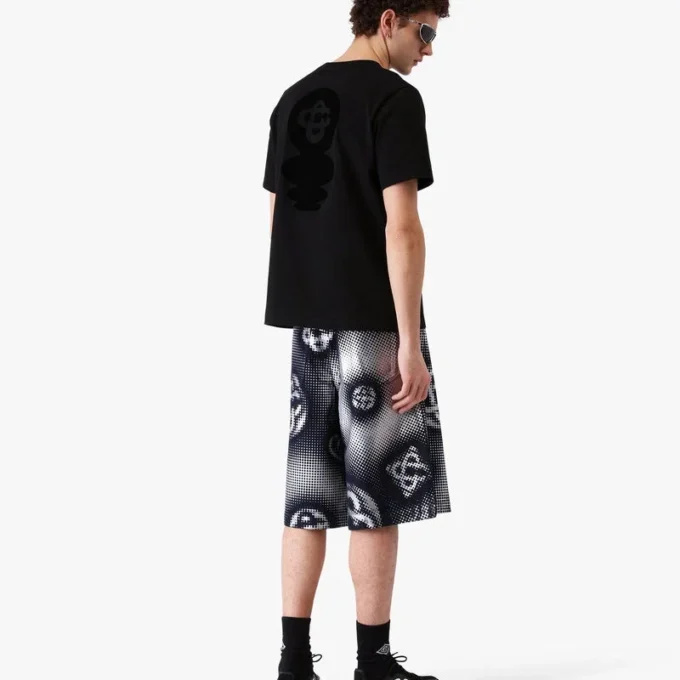 Parelmoer Monogram denim Shorts Parelmoer Monogram denim Shorts