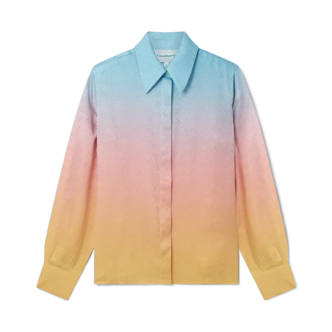 Ping Pong Gradient zijden overhemd