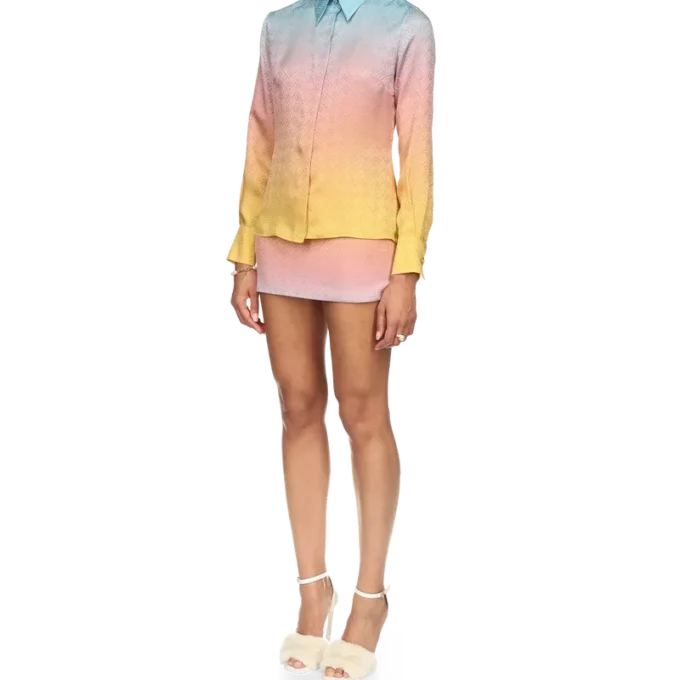 Ping Pong Gradient zijden overhemd