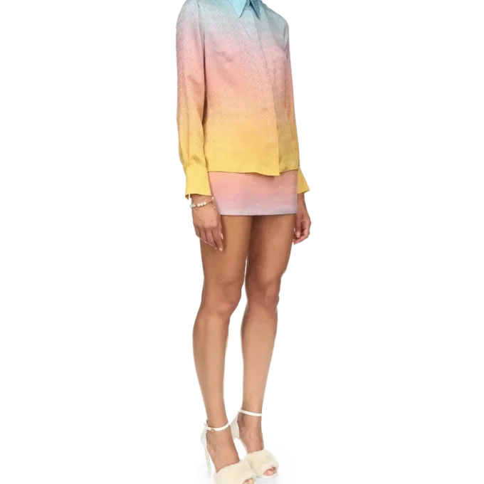 Ping Pong Gradient zijden overhemd