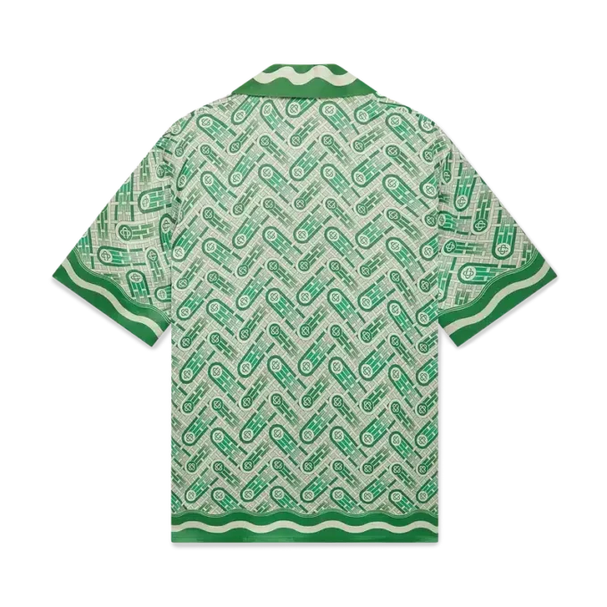 Ping Pong zijden overhemd met korte mouwen