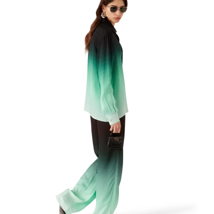 Pingpong-jacquardbroek met kleurverloop