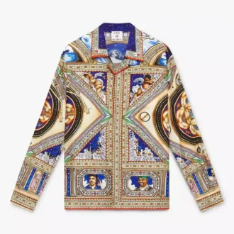 Plafond Orne De Musique zijden overhemd met lange mouwen