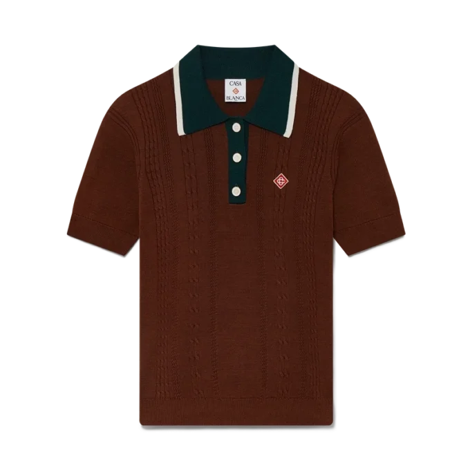 Polo met kabelpatroon