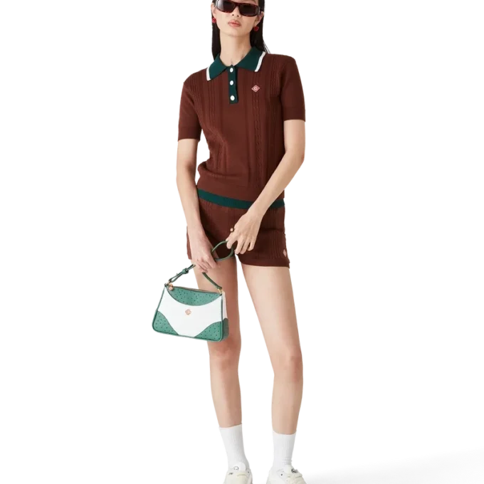 Polo met kabelpatroon