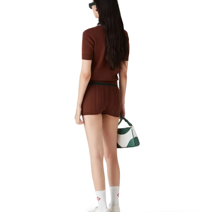 Polo met kabelpatroon