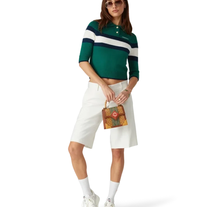 Wollen relaxte, getailleerde Shorts Wollen relaxte, getailleerde Shorts