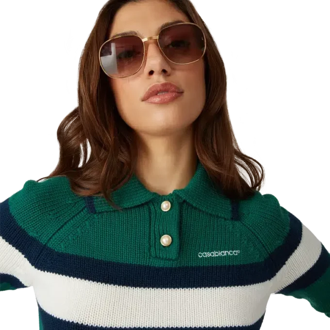 Polo met kleurblokken