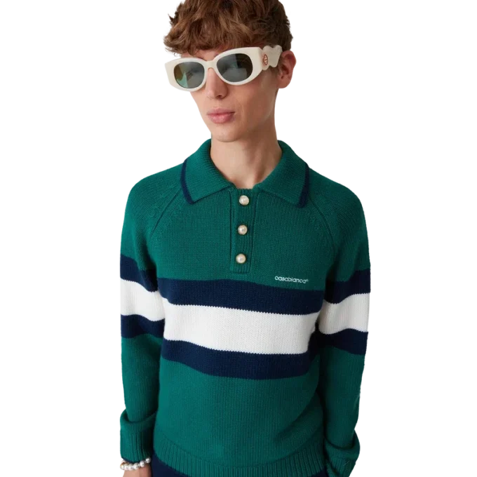 Polo met kleurblokken