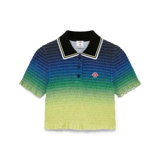 Polo met korte mouwen en kleurverloop