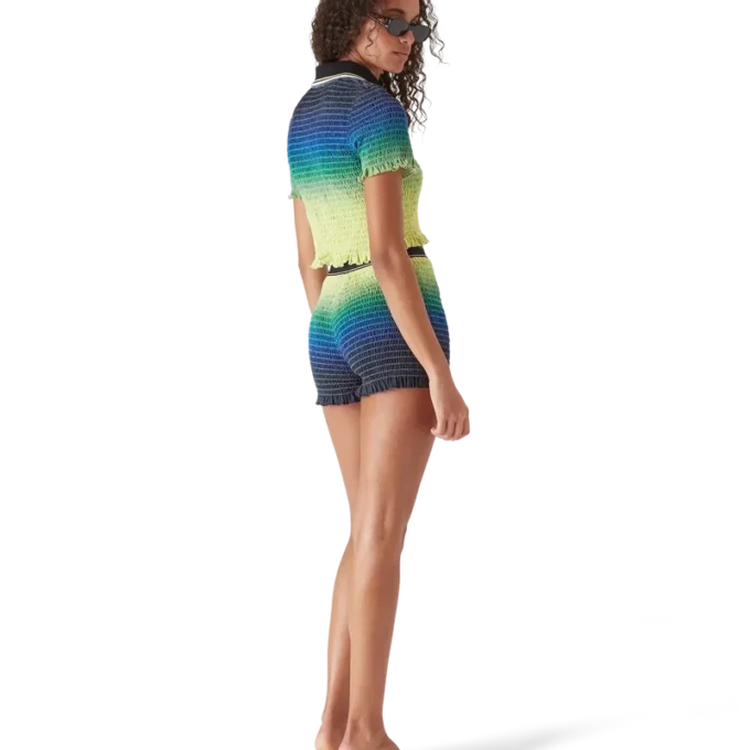 Polo met korte mouwen en kleurverloop