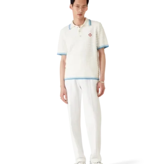 Polo-shirt van katoenbouclé