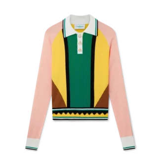 Poloshirt met grafische panelen