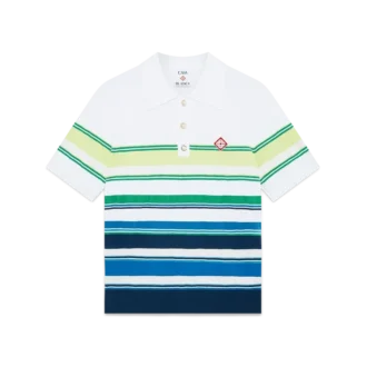 Poloshirt met korte mouwen en strepen in kleurverloop
