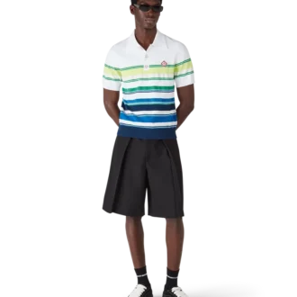 Poloshirt met korte mouwen en strepen in kleurverloop