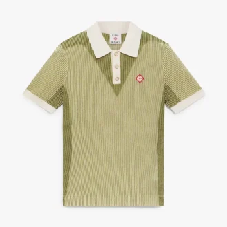 Poloshirt met korte mouwen en verticale strepen