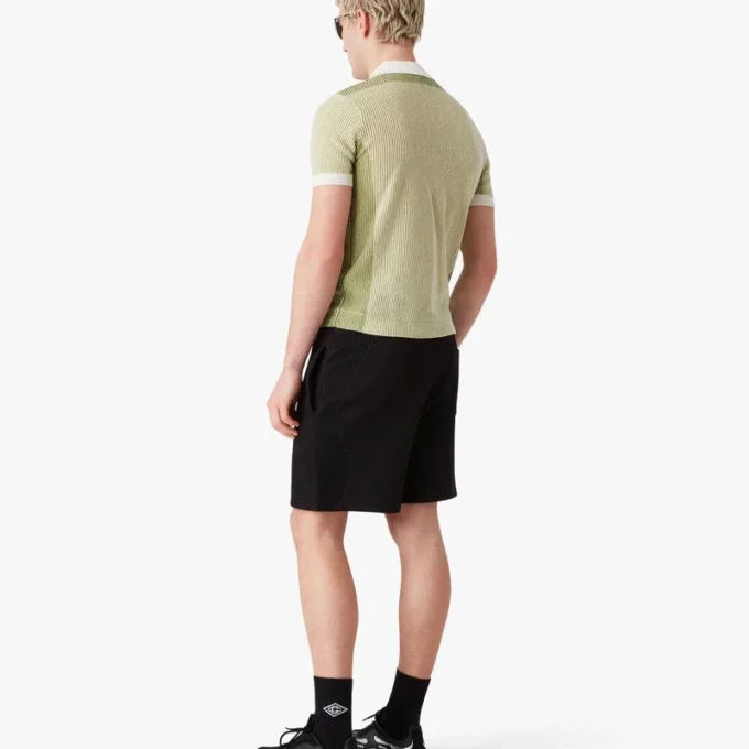 Poloshirt met korte mouwen en verticale strepen