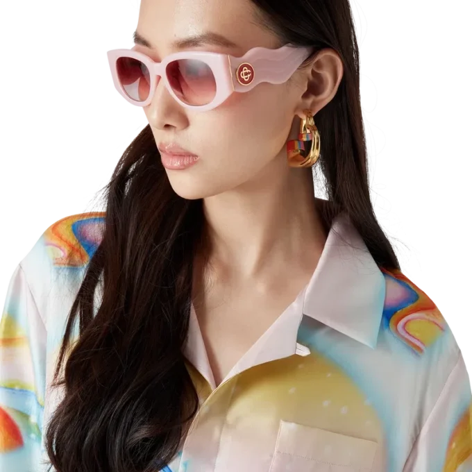 Psychedelic Nirvana zijden overhemd met lange mouwen