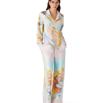 Psychedelische Nirvana-zijden broek