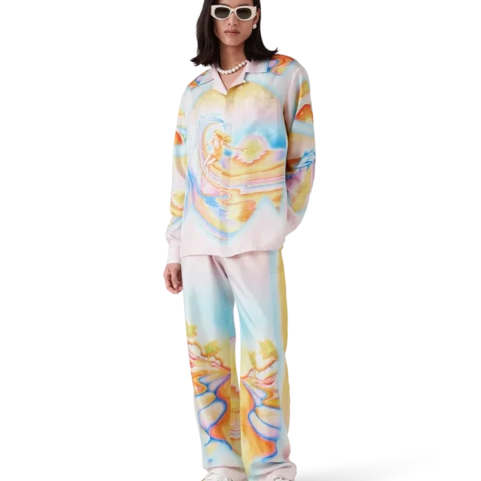 Psychedelische Nirvana-zijden broek